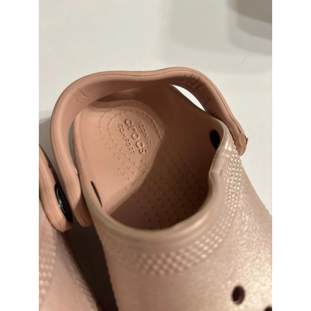 Crocs Pink Matalic Clog Sandals (Sz. C11) AS IS